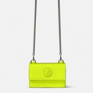 Versace Neon Yellow Crossbody Card Holder